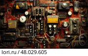 capacitor circuit electronic background ai generated. Стоковое AI-изображение, AI-художник Vectorwin / Фотобанк Лори