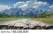 uplift fault block mountains ai generated. Стоковое AI-изображение, AI-художник Vectorwin / Фотобанк Лори