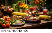 steak cookout bbq food ai generated. Стоковое AI-изображение, AI-художник Vectorwin / Фотобанк Лори
