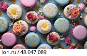 brownie decorated dessert food ai generated. Стоковое AI-изображение, AI-художник Vectorwin / Фотобанк Лори