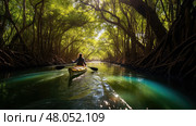 conservation mangrove forest landscape ai generated. Стоковое AI-изображение, AI-художник Vectorwin / Фотобанк Лори