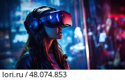 immersive technology showcase ai generated. Стоковое AI-изображение, AI-художник Vectorwin / Фотобанк Лори