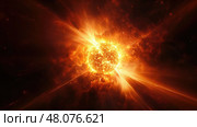flare sun in space ai generated. Стоковое AI-изображение, AI-художник Vectorwin / Фотобанк Лори
