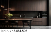 oak dark wood grain ai generated. Стоковое AI-изображение, AI-художник Vectorwin / Фотобанк Лори