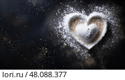 emoti heart on dark background ai generated. Стоковое AI-изображение, AI-художник Vectorwin / Фотобанк Лори