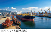 hull oil tanker vessel ai generated. Стоковое AI-изображение, AI-художник Vectorwin / Фотобанк Лори