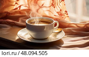 caffee coffee in the morning In ai generated. Стоковое AI-изображение, AI-художник Vectorwin / Фотобанк Лори