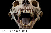 teeth dog skull ai generated. Стоковое AI-изображение, AI-художник Vectorwin / Фотобанк Лори