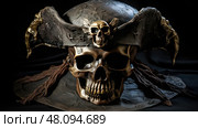 bones skull pirate ai generated. Стоковое AI-изображение, AI-художник Vectorwin / Фотобанк Лори