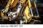 arm backhoe construction equipment ai generated. Стоковое AI-изображение, AI-художник Vectorwin / Фотобанк Лори