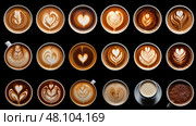 foam coffee latte texture ai generated. Стоковое AI-изображение, AI-художник Vectorwin / Фотобанк Лори