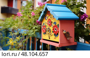 balcony bee nesting box ai generated. Стоковое AI-изображение, AI-художник Vectorwin / Фотобанк Лори