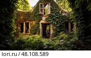 decay demolished house ai generated. Стоковое AI-изображение, AI-художник Vectorwin / Фотобанк Лори