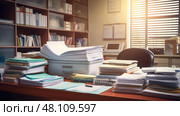 files doctor desk ai generated. Стоковое AI-изображение, AI-художник Vectorwin / Фотобанк Лори