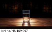 attitude glass half empty ai generated. Стоковое AI-изображение, AI-художник Vectorwin / Фотобанк Лори