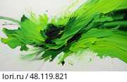 brushwork paint stroke green. Стоковое AI-изображение, AI-художник Vectorwin / Фотобанк Лори