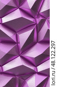 Background , purple geometric metallic pattern with dynamic triangular structures. Стоковое AI-изображение, AI-художник Анастасия Пальчикова / Фотобанк Лори