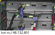 the server works in a large mining company. Стоковое видео, видеограф Алексей Сергеев / Фотобанк Лори
