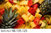 delicious pineaple pineapple fruit ai generated. Стоковое AI-изображение, AI-художник Vectorwin / Фотобанк Лори