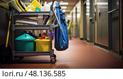 broom janitorial equipment ai generated. Стоковое AI-изображение, AI-художник Vectorwin / Фотобанк Лори