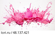 mist pink splatter ai generated. Стоковое AI-изображение, AI-художник Vectorwin / Фотобанк Лори