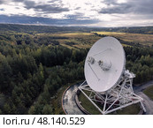 Радиотелескоп. Радиоастрономическая обсерватория. Ленинградская область. Radio telescope. Radio astronomical observatory. Leningrad region. (2021 год). Редакционное фото, фотограф Антон Назаров / Фотобанк Лори