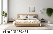 uncluttered interior design minimal ai generated. Стоковое AI-изображение, AI-художник Vectorwin / Фотобанк Лори