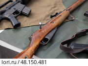 Syktyvkar, Komi, Russia, May 1, 2025, Weapons, rifles of the 2nd World War, Редакционное фото, фотограф Александр Поташев / Фотобанк Лори