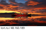 transport oil barge ai generated. Стоковое AI-изображение, AI-художник Vectorwin / Фотобанк Лори