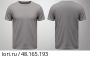 fron t shirt gray ai generated. Стоковое AI-изображение, AI-художник Vectorwin / Фотобанк Лори