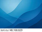 Abstract flowing blue wave layers create calming minimalist background suitable for technology presentation, corporate branding, wellness poster, modern wallpaper design. Стоковое AI-изображение, AI-художник Павел Муравьев / Фотобанк Лори