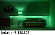 perimeter led lights green ai generated. Стоковое AI-изображение, AI-художник Vectorwin / Фотобанк Лори