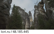 Adrspach-Teplice landscape mountain park (2023 год). Стоковое видео, видеограф Михаил Коханчиков / Фотобанк Лори