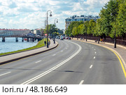 Набережная Кронверкского пролива,  Кронверкский мост. Санкт-Петербург. Стоковое фото, фотограф Жигалов Евгений Павлович / Фотобанк Лори