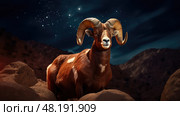 zodiac aries star ai generated. Стоковое AI-изображение, AI-художник Vectorwin / Фотобанк Лори