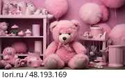 animals pink bear ai generated. Стоковое AI-изображение, AI-художник Vectorwin / Фотобанк Лори