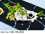 French-style cod with vegetables. Стоковое фото, фотограф Яков Филимонов / Фотобанк Лори