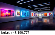 display florescent lighting ai generated. Стоковое AI-изображение, AI-художник Vectorwin / Фотобанк Лори
