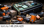 battery lead acid batteries ai generated. Стоковое AI-изображение, AI-художник Vectorwin / Фотобанк Лори