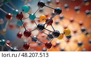 atom chemistry illustration ai generated. Стоковое AI-изображение, AI-художник Vectorwin / Фотобанк Лори