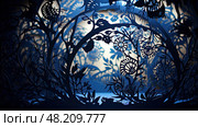 lacework dark blue paper ai generated. Стоковое AI-изображение, AI-художник Vectorwin / Фотобанк Лори