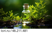 distillation essential oil science ai generated. Стоковое AI-изображение, AI-художник Vectorwin / Фотобанк Лори