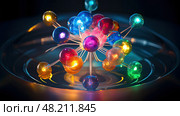nucleus atom types ai generated. Стоковое AI-изображение, AI-художник Vectorwin / Фотобанк Лори