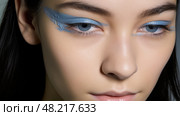 understated blue eyeliner ai generated. Стоковое AI-изображение, AI-художник Vectorwin / Фотобанк Лори