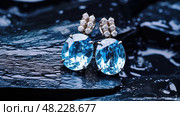 sapphire blue gems ai generated. Стоковое AI-изображение, AI-художник Vectorwin / Фотобанк Лори