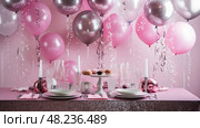 newyear pink holiday ai generated. Стоковое AI-изображение, AI-художник Vectorwin / Фотобанк Лори