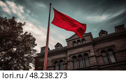danger red flag ai generated. Стоковое AI-изображение, AI-художник Vectorwin / Фотобанк Лори