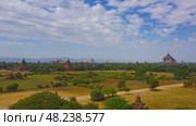 Temples in Bagan, Myanmar (Burma), zoom timelapse (2016 год). Стоковое видео, видеограф Михаил Коханчиков / Фотобанк Лори