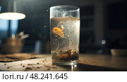 residue dirty water glass ai generated. Стоковое AI-изображение, AI-художник Vectorwin / Фотобанк Лори