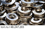 reflecting metal washers ai generated. Стоковое AI-изображение, AI-художник Vectorwin / Фотобанк Лори